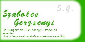 szabolcs gerzsenyi business card